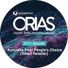 Winner round badge australia post people s choice award small retailer