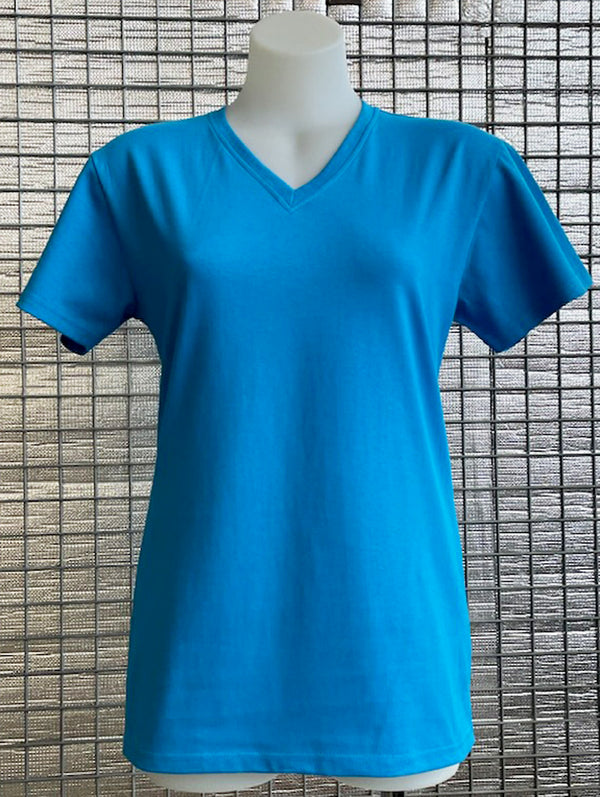 112V Ladies Plain V-Neck T-shirt