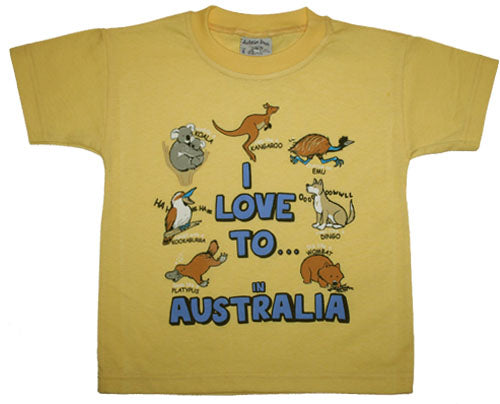 CAP I Love To In Australia - Kids T-Shirt