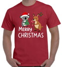 Christmas Koala & Kangaroo - Adult T-shirt