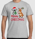 Christmas Koala & Kangaroo - Adult T-shirt