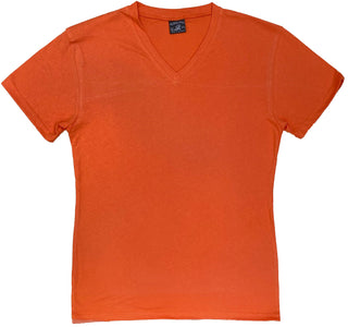Buy orange 112V Ladies Plain V-Neck T-shirt