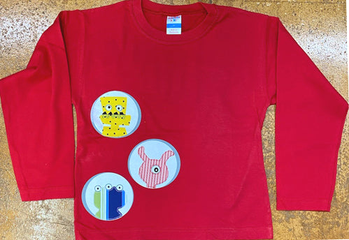 GM Robot Applique Kids Long Sleeve T-shirts - Limited Edition