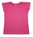 443 Plain Girls Frilled Sleeve T-shirt