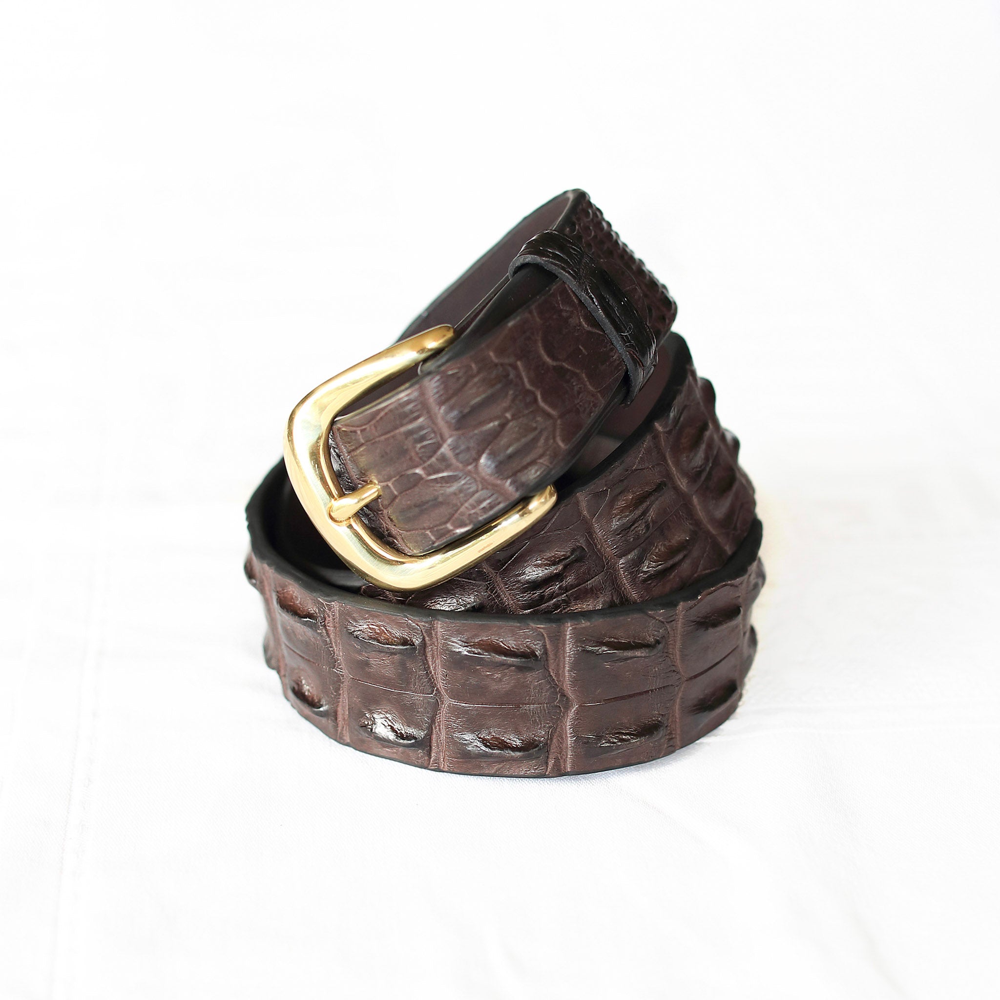 Hornback crocodile belt hot sale for sale