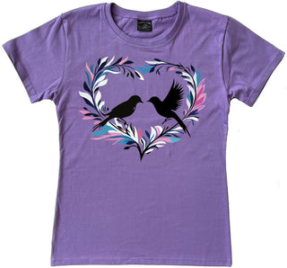 112 Heart Birds Ladies T-shirt