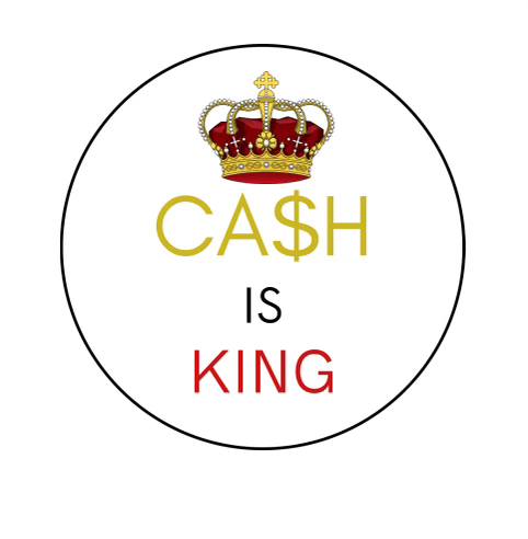 Cash is King Sticker
