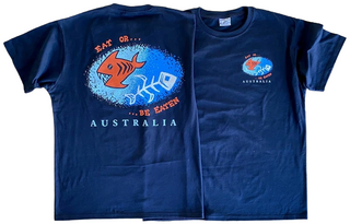 Buy navy-blue AIE Be Eaten - Adult T-shirt