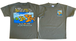 Buy khaki AIF Be A Big Fish - Kids T-shirt