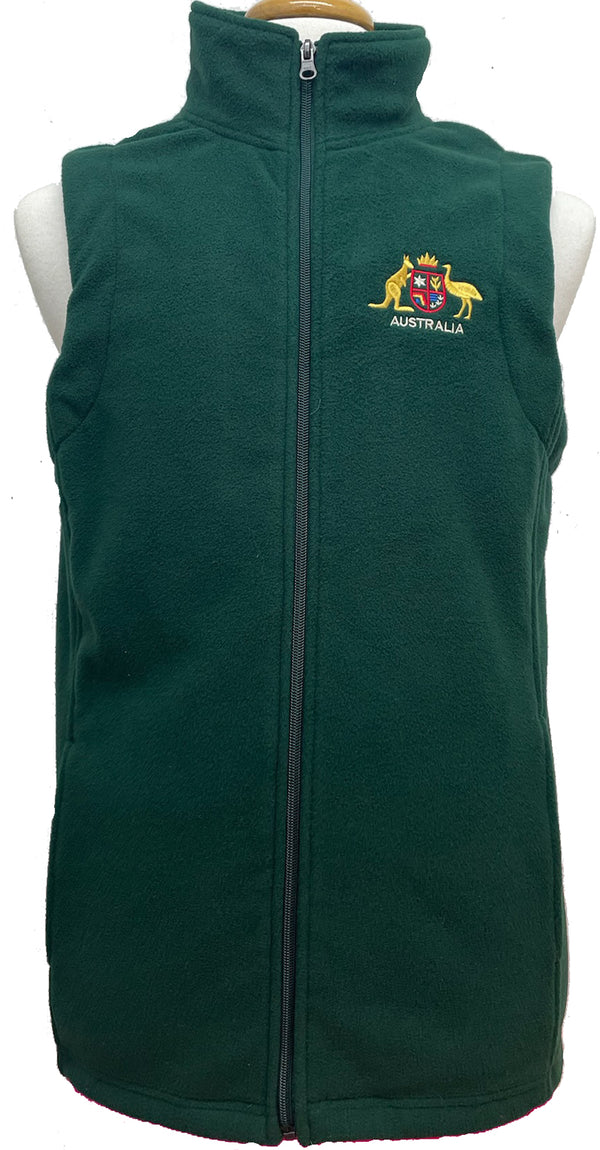 Australia Crest Polar Fleece Vest Sizes L-5XL