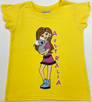 Buy 443-yellow BOU443 - Koala Girl - Girls T-shirt