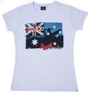 CET Australian Flag Surfer - Ladies Slim Fit T-Shirt