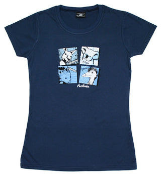 CJP 4 Square Animals - Ladies Slim Fit T-Shirt