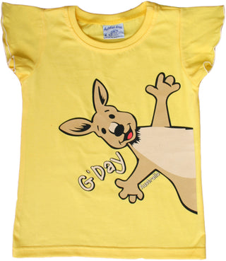 Buy yellow CLO G&#39;Day Side Kangaroo - Kids T-Shirt