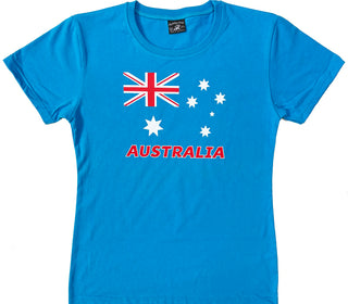 Australian Flags - Ladies T-shirt