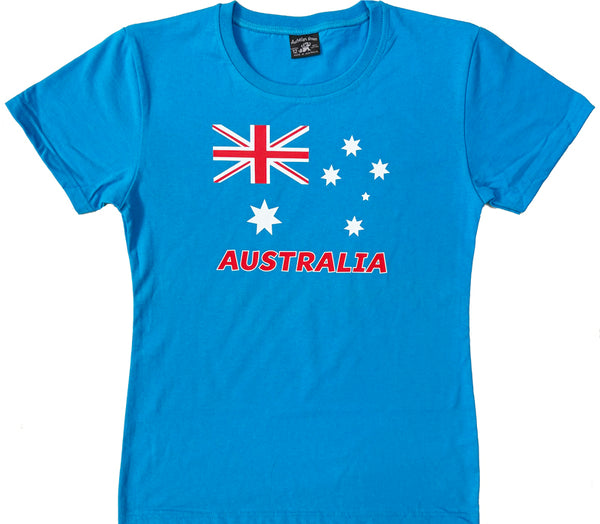 Australian Flags - Ladies T-shirt