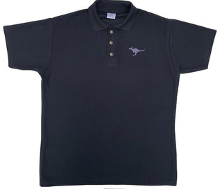 Buy black-waffle CXW Kangaroo Silhouette Polo