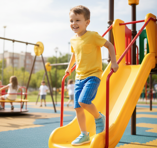 553 Checked Drill Cotton Kids Shorts