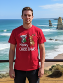 Christmas Koala & Kangaroo - Adult T-shirt