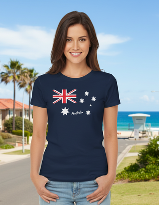 Australian Flags - Ladies T-shirt