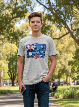 CEU Kangaroo Flag - Adult T-shirt