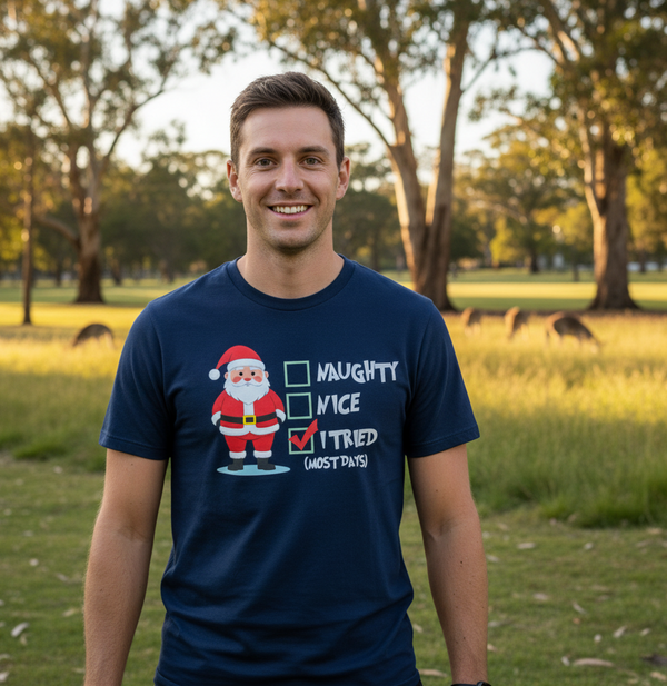 Christmas Santa I Tried - Adult T-shirt