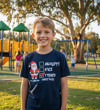 Christmas Santa I Tried - Kids T-shirt