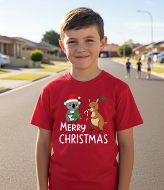 Christmas Koala & Kangaroo - Kids T-shirt