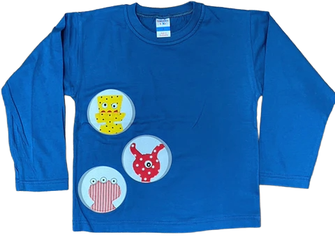 GM Robot Applique Kids Long Sleeve T-shirts - Limited Edition