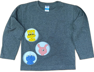 GM Robot Applique Kids Long Sleeve T-shirts - Limited Edition