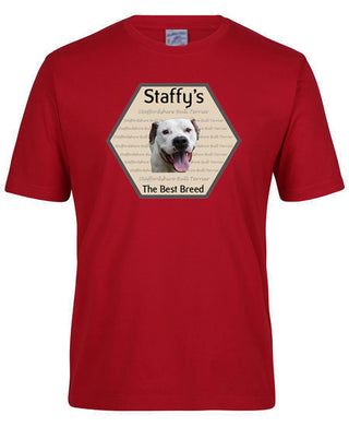 Buy chilli-white-dog Staffy Dog - Adult T-shirt