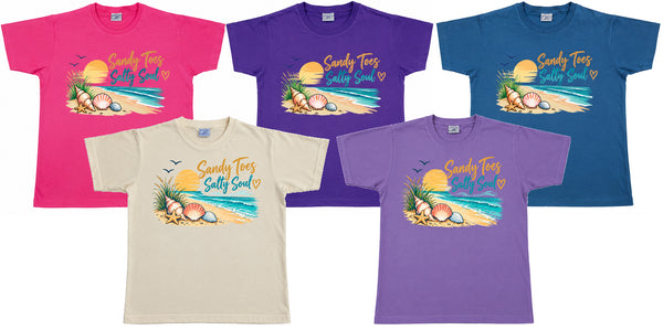 Sandy Toes, Salty Soul- Adult T-shirts