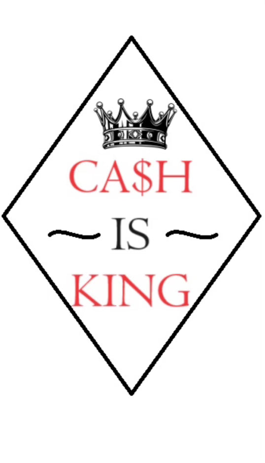 Cash is king car sticker