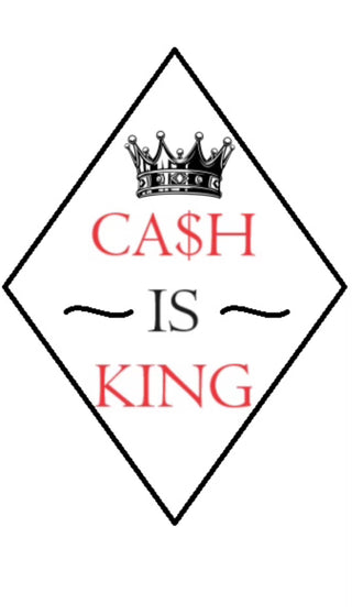 Cash is King Diamond Car Sticker