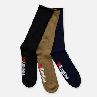K09271 Men's Bamboo Mixed Crew Socks 3 Pack