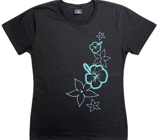 Side Flowers - Ladies T-Shirt