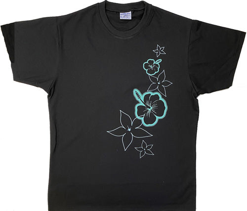 Side Flowers - Adult T-Shirt