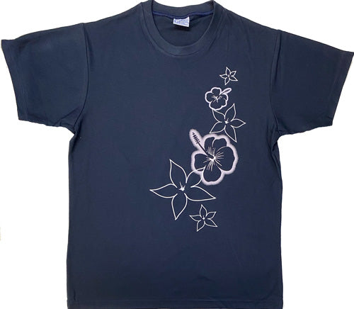 Side Flowers - Adult T-Shirt