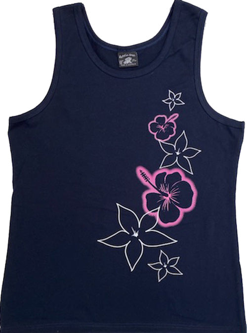 Side Flowers - Ladies Singlet