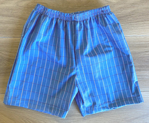 553 Checked Drill Cotton Kids Shorts