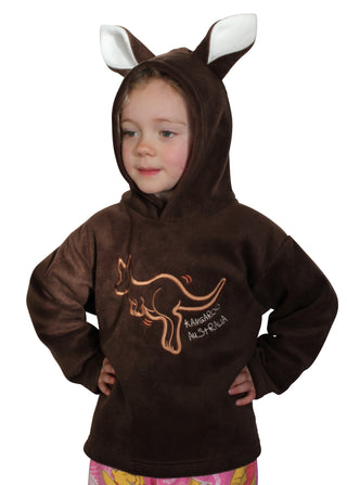 Buy chocolate BLA Kangaroo Ear - Kids Hood Top Sizes 00-1