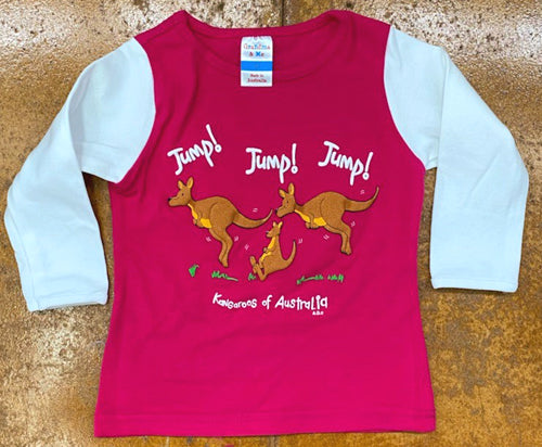 GM Jump Kangaroo Girls Long Sleeve T-shirt