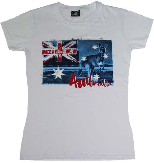 CEU Kangaroo Flag - Ladies Slim Fit T-shirt