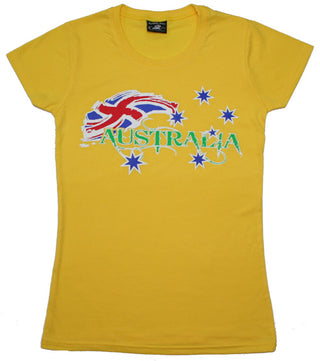 CJR Abstract Flag- Ladies Slim Fit T-shirt
