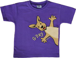 Buy purple CLO G&#39;Day Side Kangaroo - Kids T-Shirt
