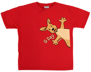 Buy red CLO G&#39;Day Side Kangaroo - Kids T-Shirt