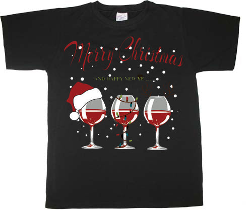 Christmas Wine - Adult T-shirt