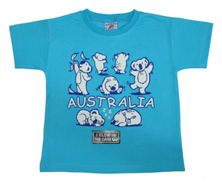 Buy aqua CJL Glow Koala &amp; Wombat - Kids T-shirt