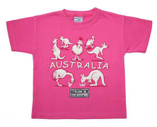 CJK Glow Kangaroo & Emu - Kids T-shirt