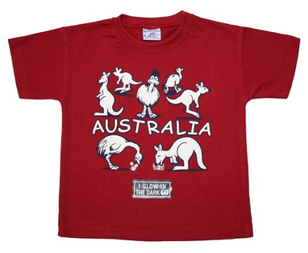 CJK Glow Kangaroo & Emu - Kids T-shirt